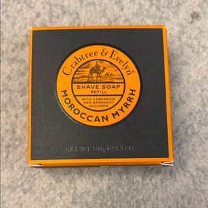 Crabtree & Evelyn Moroccan Myrrh Shave Soap Refill - Orange and Black